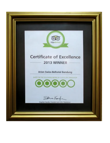 TripAdvisor Excellence Winner 2013